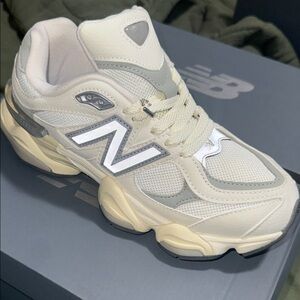 New Balance Off-White and Light Gray Sneakers